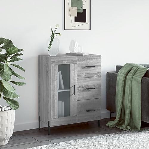 Makastle Modernes Sideboard Aufbewahrungsschrank Aufbewahrungsmöbel Standschrank Beistellschrank Flurschrank, Grau Sonoma 69,5x34x90 cm Holzwerkstoff Makastle Modernes Sideboard Aufbewahrungsschrank Aufbewahrungsmöbel Standschrank Beistellschrank Flurschrank, Grau Sonoma 69,5x34x90 cm Holzwerkstoff von Makastle