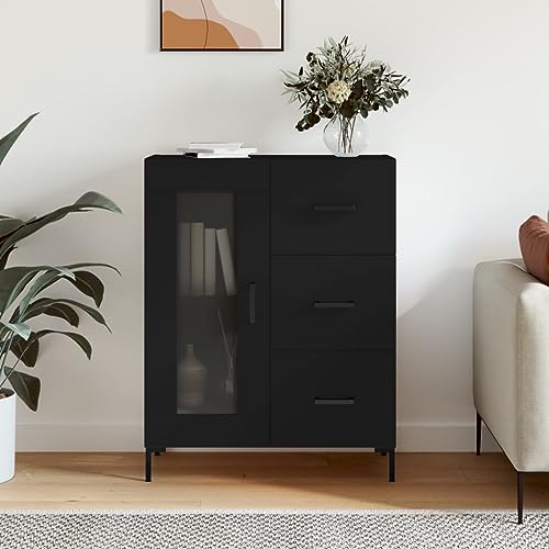 Makastle Modernes Sideboard Aufbewahrungsschrank Aufbewahrungsmöbel Standschrank Beistellschrank Flurschrank, Schwarz 69,5x34x90 cm Holzwerkstoff Makastle Modernes Sideboard Aufbewahrungsschrank Aufbewahrungsmöbel Standschrank Beistellschrank Flurschrank, Schwarz 69,5x34x90 cm Holzwerkstoff von Makastle