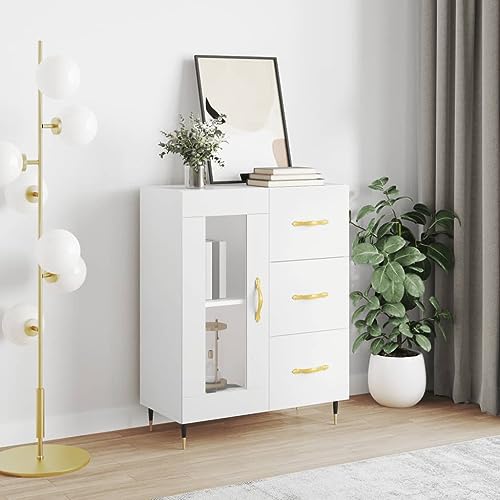 Makastle Modernes Sideboard Aufbewahrungsschrank Aufbewahrungsmöbel Standschrank Beistellschrank Flurschrank, Weiß 69,5x34x90 cm Holzwerkstoff Makastle Modernes Sideboard Aufbewahrungsschrank Aufbewahrungsmöbel Standschrank Beistellschrank Flurschrank, Weiß 69,5x34x90 cm Holzwerkstoff von Makastle