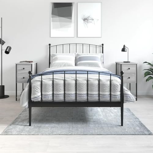 Makastle Nachttische 2er Set, Night Stand Nachtschrank Schlichter Beistelltisch Kommode für Schlafzimmer Wohnzimmer, Grau Sonoma 32x42x70 cm Holzwerkstoff Makastle Nachttische 2er Set, Night Stand Nachtschrank Schlichter Beistelltisch Kommode für Schlafzimmer Wohnzimmer, Grau Sonoma 32x42x70 cm Holzwerkstoff von Makastle