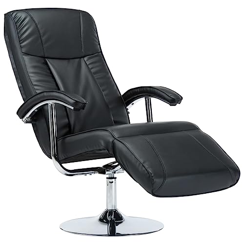 Makastle Relaxsessel Fernsehsessel Ruhesessel Liegesessel TV Sessel Wohnzimmer Schlafzimmer Heimkino Einzelliegesessel, Schwarz Kunstleder von Makastle