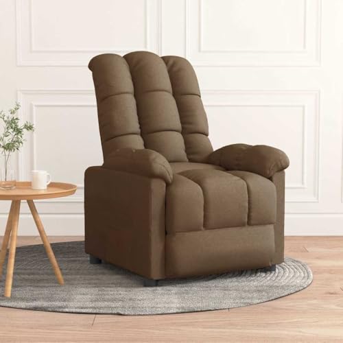 Makastle Relaxsessel mit 3-Fach Verstellbare Rückenlehne, Gartenstühle mit Fußbank & Seitentaschen für Wohnzimmer und Büro, Braun 74 x 99 x 102 cm Stoff Makastle Relaxsessel mit 3-Fach Verstellbare Rückenlehne, Gartenstühle mit Fußbank & Seitentaschen für Wohnzimmer und Büro, Braun 74 x 99 x 102 cm Stoff von Makastle