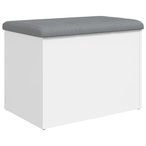 Makastle Sitzbank Rechteckig mit Stauraum, Schuhwechselbank mit Klappdeckel für Schlafzimmer Wohnzimmer, Weiß 62x42x45 cm Holzwerkstoff Makastle Sitzbank Rechteckig mit Stauraum, Schuhwechselbank mit Klappdeckel für Schlafzimmer Wohnzimmer, Weiß 62x42x45 cm Holzwerkstoff von Makastle