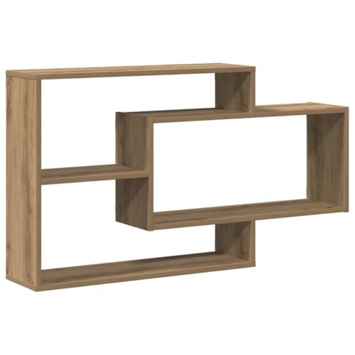 Makastle Wandregale mit 3 offene Fächer, Schwebende Regal für die Wand Deko, Holz Hängeregal für Büro Wohnzimmer, Artisan-Eiche 104x20x58,5 cm Holzwerkstoff Makastle Wandregale mit 3 offene Fächer, Schwebende Regal für die Wand Deko, Holz Hängeregal für Büro Wohnzimmer, Artisan-Eiche 104x20x58,5 cm Holzwerkstoff von Makastle