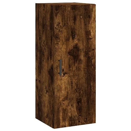 Makastle Wandschrank mit Türgriff, Rechteckig Hängeschrank mit 3 Fächer für Schlafzimmer Waschküche, Räuchereiche 34,5x34x90 cm Holzwerkstoff Makastle Wandschrank mit Türgriff, Rechteckig Hängeschrank mit 3 Fächer für Schlafzimmer Waschküche, Räuchereiche 34,5x34x90 cm Holzwerkstoff von Makastle