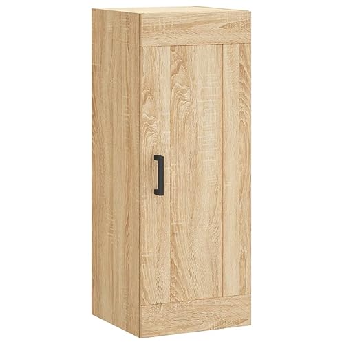 Makastle Wandschrank mit Türgriff, Wand-Badschrank mit 3 Fächer für Waschküche Schlafzimmer, Sonoma-Eiche 34,5x34x90 cm Holzwerkstoff Makastle Wandschrank mit Türgriff, Wand-Badschrank mit 3 Fächer für Waschküche Schlafzimmer, Sonoma-Eiche 34,5x34x90 cm Holzwerkstoff von Makastle