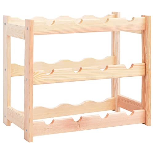 Makastle Weinregal Holz, Flaschenregal für bis zu 12 Flaschen, Flaschenständer, Weinständer Weinflaschenhalter Weinhalter für Küche, Speisekammer, Beige Kiefernholz Makastle Weinregal Holz, Flaschenregal für bis zu 12 Flaschen, Flaschenständer, Weinständer Weinflaschenhalter Weinhalter für Küche, Speisekammer, Beige Kiefernholz von Makastle