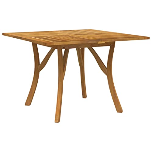 Mehrzweck-Gartentisch Esstisch mit Holztischplatte, Terrassentisch Garten Tisch Balkontisch Gartenmöbel Tisch Outdoor Terrasse, 110x110x75 cm Massivholz Akazie von Makastle
