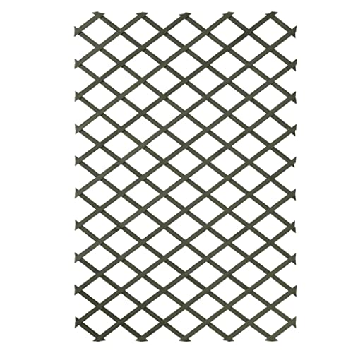 Nature Hartholz-Spalier, Rankhilfe, Rankgitter, Holzzaun, Pflanzengitter, Gartengitter Expandable Plant Climbing Lattice Trellis, zusammenfaltbar, variabel verstellbar, Grün 100x200 cm von Makastle