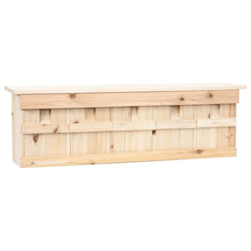 Nistkasten mit 5 Nistkammern Vogelhaus für Spatzen, Massiv-Holz Spatzenhaus Sperlingsnistkasten Vogel Spatzenkolonie Spatzenvilla Garten Nest Brutkasten Wetterfest, 68x15x21 cm von Makastle