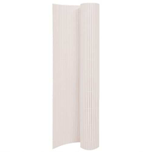 PVC Sichtschutzmatte Standard Sichtschutz Garten Balkon Terrasse Zaun Doppelseitig Sichtschutzzaun Balkonverkleidung Zaunblende, 110x500 cm Weiß PVC Sichtschutzmatte Standard Sichtschutz Garten Balkon Terrasse Zaun Doppelseitig Sichtschutzzaun Balkonverkleidung Zaunblende, 110x500 cm Weiß von Makastle