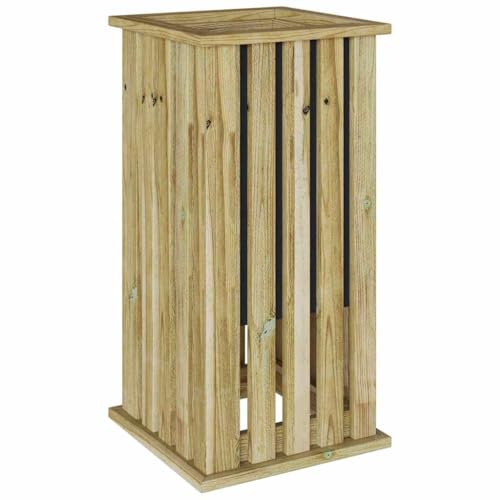 Pflanzkübel mit Eingebauter Folie, Freistehende Hochbeete, Pflanzgefäße für Blumen, Kräuter & Gemüse, Braun 33x33x65 cm Imprägniertes Kiefernholz von Makastle