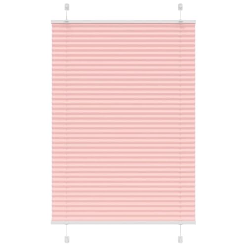 Plissee mit Montagezubehör, Verdunklungsplissee für Badezimmer, Schlafzimmer, ohne Bohren, UV-Schutz, Leicht zu reinigen, Polyester Rosa 90x150 cm Plissee mit Montagezubehör, Verdunklungsplissee für Badezimmer, Schlafzimmer, ohne Bohren, UV-Schutz, Leicht zu reinigen, Polyester Rosa 90x150 cm von Makastle
