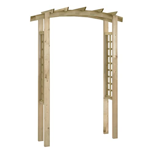 Rosenbögen aus Holz für Ihren Garten, Rankgitter Torbogen Spalier Rankhilfe Gartenbogen Pergola Garten Spalier, 105x35x210 cm Holz von Makastle