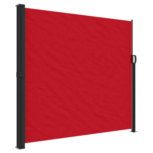Seitenmarkise Atmungsaktiv mit Zubehör und Metallrahmen, Ausziehbar Sichtschutz für Terrasse Garten, Gute Privatsphäre, Rot 180x600 cm Polyester Seitenmarkise Atmungsaktiv mit Zubehör und Metallrahmen, Ausziehbar Sichtschutz für Terrasse Garten, Gute Privatsphäre, Rot 180x600 cm Polyester von Makastle