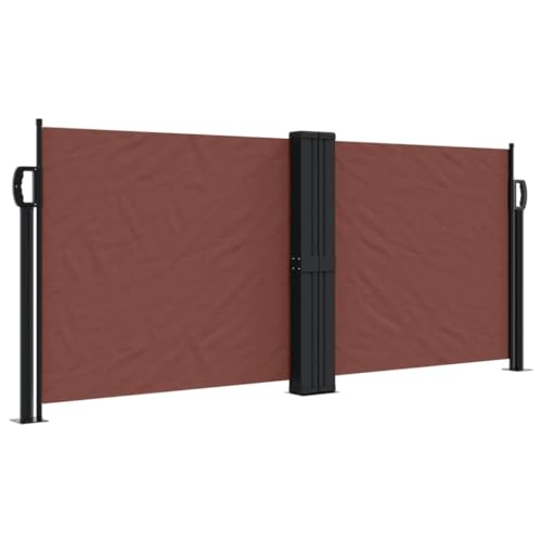 Seitenmarkise Ausziehbar mit Metallrahmen, Doppelseitig Markisen mit Zubehör für Balkon Arkade, Privatsphäre, Braun 100x600 cm Polyester Seitenmarkise Ausziehbar mit Metallrahmen, Doppelseitig Markisen mit Zubehör für Balkon Arkade, Privatsphäre, Braun 100x600 cm Polyester von Makastle