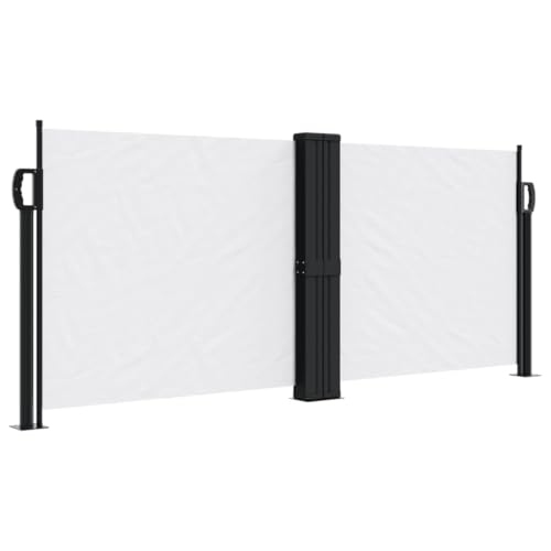 Seitenmarkise Ausziehbar mit Metallrahmen, Doppelseitig Markisen mit Zubehör für Balkon Arkade, Privatsphäre, Weiß 100x600 cm Polyester Seitenmarkise Ausziehbar mit Metallrahmen, Doppelseitig Markisen mit Zubehör für Balkon Arkade, Privatsphäre, Weiß 100x600 cm Polyester von Makastle