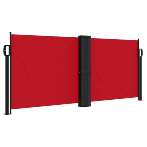 Seitenmarkise mit Zubehör und Metallrahmen, Doppelseitige Markise Ausziehbar für Terrasse Arkade, Leicht zu reinigen, Rot 100x1000 cm Polyester Seitenmarkise mit Zubehör und Metallrahmen, Doppelseitige Markise Ausziehbar für Terrasse Arkade, Leicht zu reinigen, Rot 100x1000 cm Polyester von Makastle