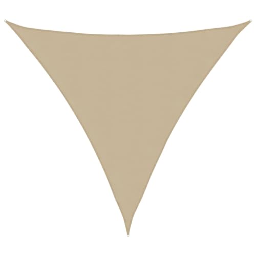Sonnensegel Dreieckig Faltbar, Markise mit Metalllöcher, PE-Fixseil für Terrasse Garten, Verschleißfest, langlebig, Oxford-Gewebe 4x4x4 m Beige Sonnensegel Dreieckig Faltbar, Markise mit Metalllöcher, PE-Fixseil für Terrasse Garten, Verschleißfest, langlebig, Oxford-Gewebe 4x4x4 m Beige von Makastle