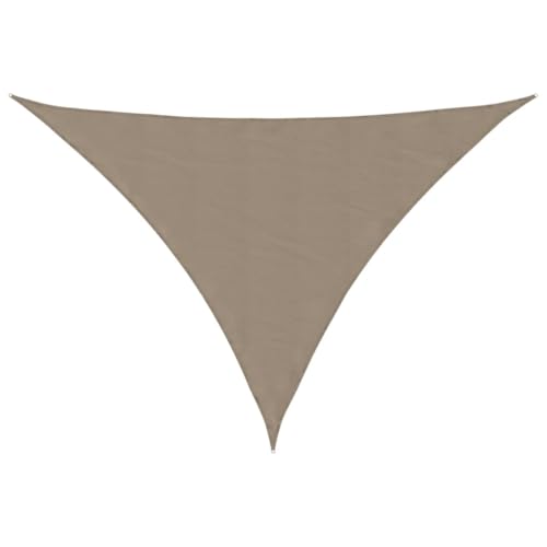 Sonnensegel Dreieckig mit Metalllöcher und PE-Seil, Baldachin Faltbar für Garten, Wohnwagen, Sonnenschutz, Oxford-Gewebe 4x5x6,4 m Taupe Sonnensegel Dreieckig mit Metalllöcher und PE-Seil, Baldachin Faltbar für Garten, Wohnwagen, Sonnenschutz, Oxford-Gewebe 4x5x6,4 m Taupe von Makastle