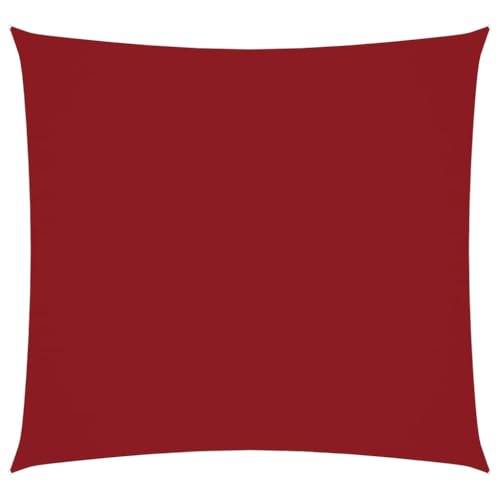 Sonnensegel Faltbar mit 4 D-Ringe und 4 PE-Fixseil, Baldachin Quadratisch für Terrasse Carport, UV-beständig, Platz sparen, Oxford-Gewebe 2x2 m Rot von Makastle