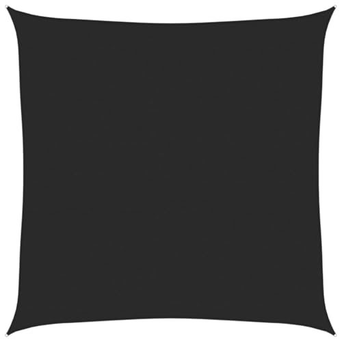 Sonnensegel Quadrat mit Rostschutzring und Fixseil, Baldachin für Carport Pavillon, Schnelle und einfache Installation, 160 g/m² Schwarz 4x4 m HDPE von Makastle