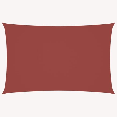 Sonnensegel Rechteckig Faltbar, Baldachin mit Metalllöcher & PE-Seil für Grillplätze, Liegewiesen, wasserdicht, Oxford-Gewebe 6x8 m Terrakotta-Rot von Makastle