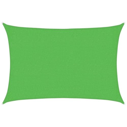 Sonnensegel Rechteckig mit D-Rostfreier Ring & 4 PE-Fixseil, Baldachin für Garten, Terrasse, Wind- und Sonnenschutz, 160 g/m² Hellgrün 2x2,5 m HDPE Sonnensegel Rechteckig mit D-Rostfreier Ring & 4 PE-Fixseil, Baldachin für Garten, Terrasse, Wind- und Sonnenschutz, 160 g/m² Hellgrün 2x2,5 m HDPE von Makastle