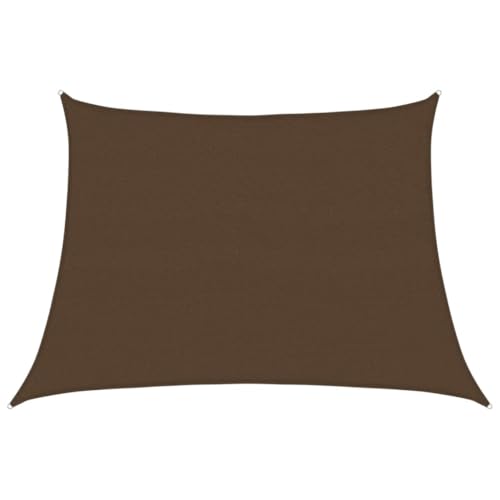 Sonnensegel Trapezform mit Rostschutzring und PE-Fixseil, Baldachin Tragbar für Rasen Terrasse, Lüftung und Sonnenschutz, 160 g/m² Braun 4/5x3 m HDPE Sonnensegel Trapezform mit Rostschutzring und PE-Fixseil, Baldachin Tragbar für Rasen Terrasse, Lüftung und Sonnenschutz, 160 g/m² Braun 4/5x3 m HDPE von Makastle