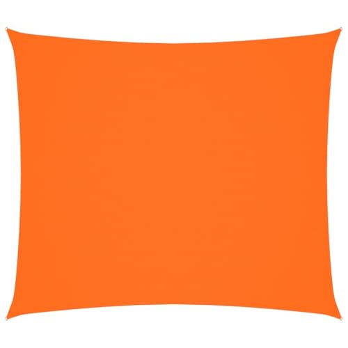 Sonnensegel mit 4 PE-Fixseil & Rostschutzring, Baldachin Rechteckig für Teich Carport, Wasserdicht, Leicht zu reinigen, Oxford-Gewebe 2x2,5 m Orange von Makastle