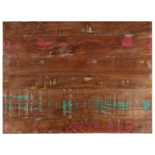 Tischplatte Massivholz Holz Platte Holzplatte Schreibtischplatte Arbeitsplatten Holzbretter Holztischplatte Ersatzplatte, 90x70x1,5 cm Rechteckig Altholz Massiv von Makastle