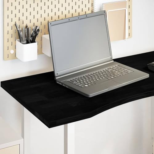 Tischplatte Massivholz Holz Platte Holzplatte Schreibtischplatte Arbeitsplatten Holzbretter Holztischplatte Ersatzplatte, Dunkelbraun 100x50x2,5 cm Massivholz Eiche von Makastle