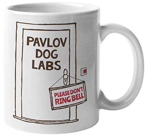 Pavlov Dog Labs. Please Don't Ring Bell. Funny Psychology Coffee & Tea Mug For Students, Psychologists, Psychiatrists, Medical Practitioners, Doctors, Guidance Counselors, Women And Men (11oz) von Make Your Mark Design