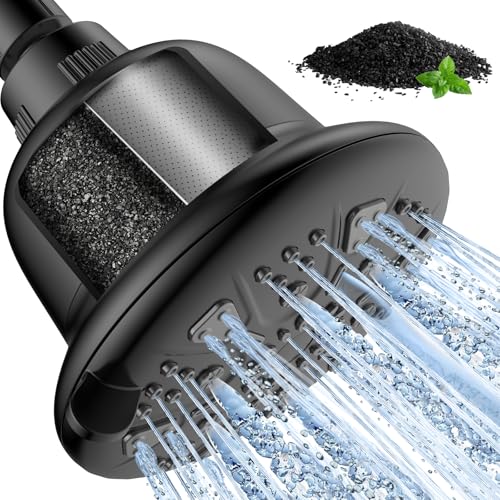 MakeFit Gefilterter Duschkopf mit verbessertem Aktivkohlefilter – Hochdruck-Duschkopf mit hartem Wasserenthärter – 7 Einstellungen Badezimmer Regenduschkopf zum Entfernen von Chlor und Schwermetallen MakeFit Gefilterter Duschkopf mit verbessertem Aktivkohlefilter – Hochdruck-Duschkopf mit hartem Wasserenthärter – 7 Einstellungen Badezimmer Regenduschkopf zum Entfernen von Chlor und Schwermetallen von MakeFit