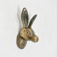 1 Paar Hase Schublade Knauf | Antikes Messing Tiergriff Küchenschrank Zuhause von MakeItFabulousStore