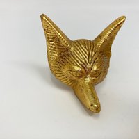 Fuchskopf Waldknauf Gold Schubladenknauf Türknauf Tierknauf von MakeItFabulousStore