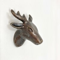 Hirsche Antik Messing - Kopf Vintage Schubladenknauf Home Schlafzimmer Dekor von MakeItFabulousStore
