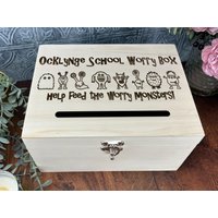 Worry Monster Engraved Box Grundschule Dropbox Personalisierte Schüler Mental Gesundheit Klasse Sorgenbox von MakeMePersonalised