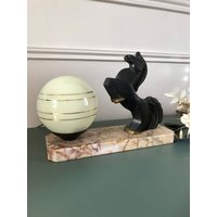 Marmor-Pferd-Art-Deco-Kugellampe von MakeOverForBetter