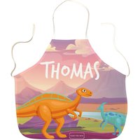 Personalisierte Kinder Schürze Rosa Dinosaurier, Jeder Name, Bunte Küche Backen Kochen Pinny Kind von MakeThisMineGifts