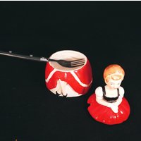 1950Er Jahre Dame Relish Servierschale, Keramik, Serviergeschirr, Küche von MakeaWishAntiques