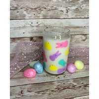 Ostern Frühling Glas Tasse/Personalisierte Kalte Geschenk Für Sie Korbfüller Peeps Custom Tumbler Bierdöschen von MakeitwithMolly