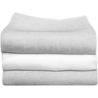 Molton Windeln, 3er Set, 70x70cm, grau/weiß von Makian