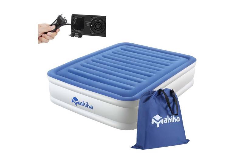 Makika Luftbett Luftmatratze Selbstaufblasend Doppelbett - Blau / Weiß von Makika