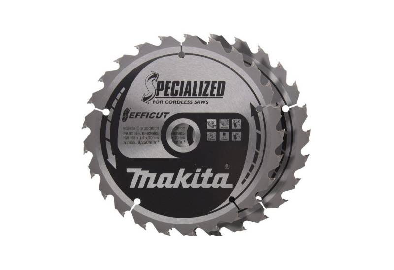 Makita Werkzeug GmbH Kreissägeblatt Makita Kreissägeblatt 165x20x25Z EFFICUT 2Stk. B-62985-2 Makita Werkzeug GmbH Kreissägeblatt Makita Kreissägeblatt 165x20x25Z EFFICUT 2Stk. B-62985-2 von Makita Werkzeug GmbH