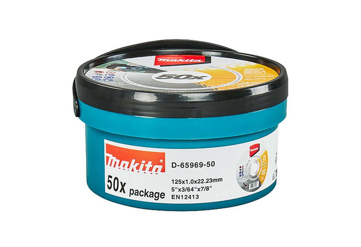 Makita Werkzeug GmbH Trennscheiben Makita Trennscheibe INOX 125x1,0mm 50Stk. D-65969-50, (50-tlg) von Makita Werkzeug GmbH