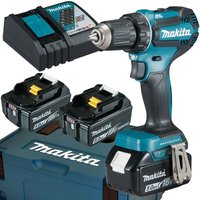 Akku-Bohrschrauber + 3x Akku 18V 5 Ah + Ladegerät DC18RC im makpak (DDF485RTJ3) - Makita von Makita