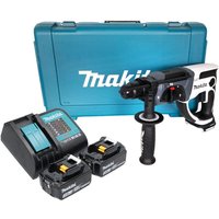 Makita - dhr 202 SF2W Akku Bohrhammer 18 v 20 mm 2,0 j weiß + 2x Akku 3,0 Ah + Ladegerät + Koffer von Makita