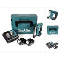 Dst 221 rgj 18 v Li-ion Akku Tacker im Makpac + 2x bl 1860 b 6,0 Ah Li-Ion Akku + dc 18 rc Ladegerät - Makita von Makita
