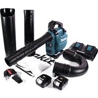 Makita - Gartenmaschinen - 18V Akku-Laubbläser, 2x 5,0 Ah lxt Akku, Ladegerät DUB363PT2V von Makita